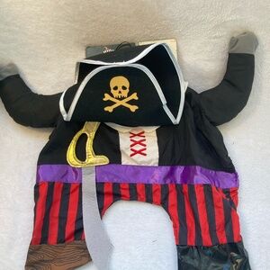 New, Pirate Dog Costume, 2 pieces, X Large (up to 100 lbs)